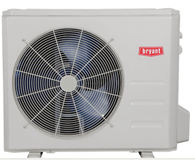 Ductless heating and cooling system.